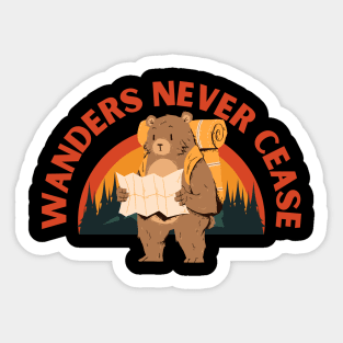 Wanders Never Cease Sticker